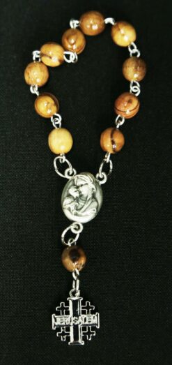 Olive Wood Hand Rosary - Soil