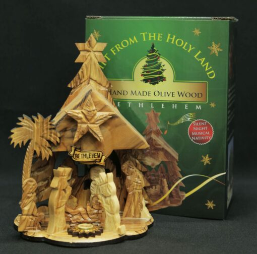 Musical Nativity - Christmas Tree - Green Gift Box