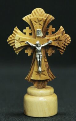 Mini Jerusalem Cross - Crucifix - Stand