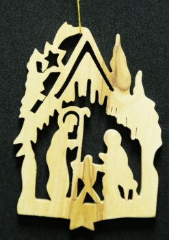 Nativity Scene Christmas Ornament (Flat)