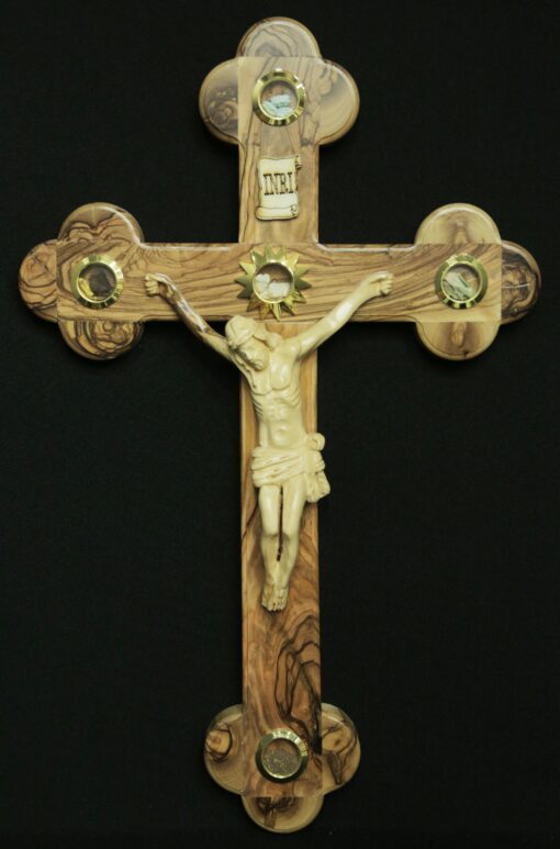 Roman Cross - Wooden Crucifix - 5 Lens