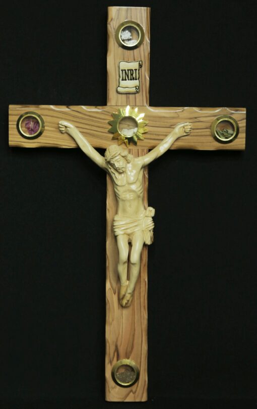 Latin Cross - Wooden Crucifix - 5 Lens