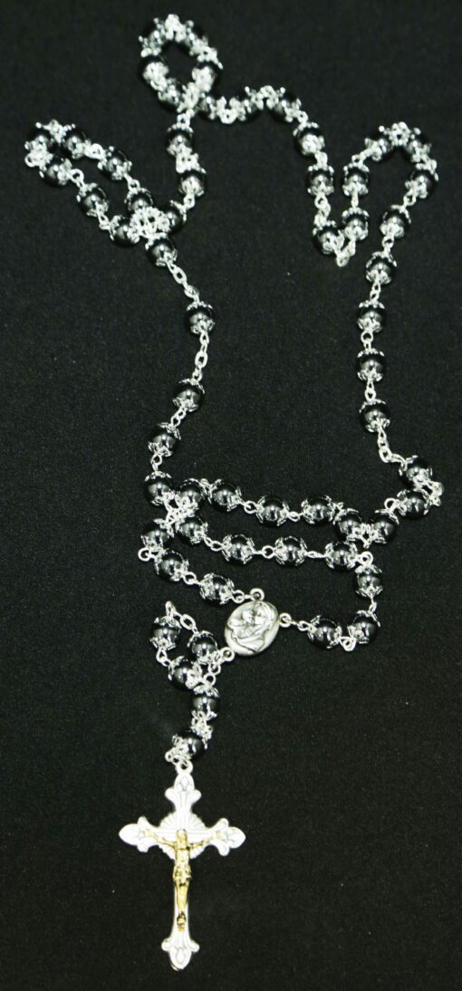 Hematite Cup Rosary - Soil
